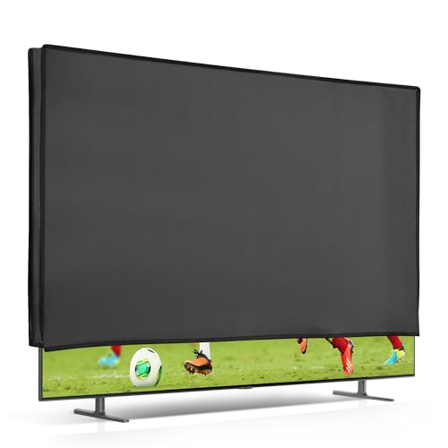 kwmobile Indoor 43" TV Cover – Television Dust Cover Screen Protector – TV Screen Dust Protection – Synthetic Fabric Dark Grey — image 1