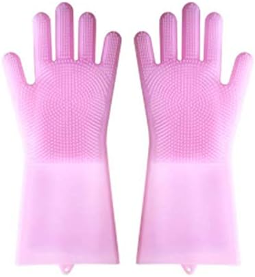 1Pc Magic Silicone Cleaning Brush Scrubber Gloves Heat Resistant Scrub Tool