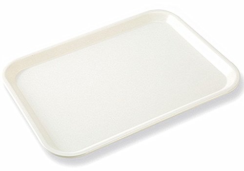 Moyishi Rectangular Eco-friendly Cafe Standard Plastic Cafeteria/Fast Food Serving Tray 33cmx25cm (White)