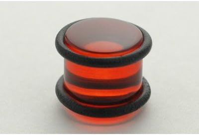 Amazon ボディピアス アクリル プラグ 1 2インチ レッド ボディピアス 通販