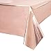 Blue Panda Rose Gold Plastic Rectangle Party Table Cloth Cover (3 Pack)