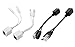 OdiySurveil 2Kits Passive PoE Injector and Splitter Kit with 5.5x2.1 mm DC Male and Female Connector(White and Black)