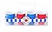 Shot Glass Novelty Melamine Mini Party Plastic Cups Shot Glasses-2 Red-2 Blue
