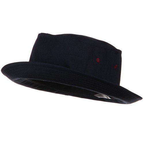 Big Size Roll Up Bucket Hat - Navy with Wine (For Big Head)