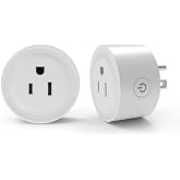 2 Pack Smart Plug, 2.4G WiFi Outlet, Smart Life / Tuya APP Remote Control | Smart Outlet Works with Alexa &amp; Google Assistant, 16A/2200W Max, Smart Home Automation, Timer&amp;Schedule