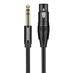 DREMAKE 25FT TRS 1/4 Inch 6.35mm/6.5mm to XLR