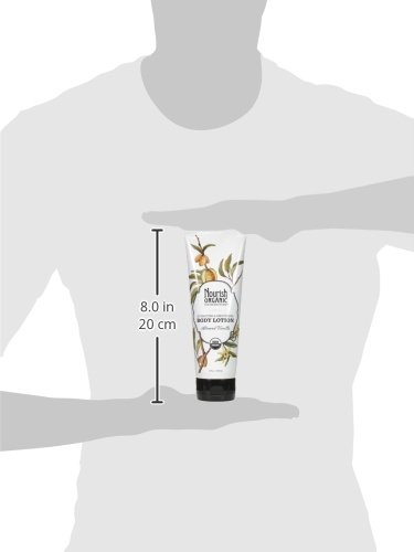 Nourish Organic Hydrating & Smoothing Body Lotion, Almond Vanilla, 8 Fluid Ounce