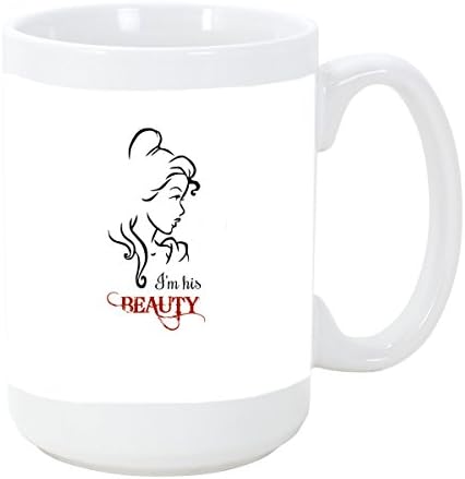 I'm His Beauty 15 ounce Ceramic Coffee Mug Tea Cup by LE Prints