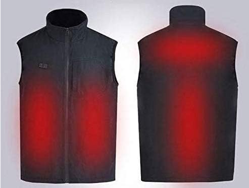 Roebii USB Charging Electric Heated Body Warmer Vest, 2019 Upgrade Washable Lightweight Adjustable Charging Heating Jacket Clothes For Men Winter Skiing Hiking Motorcycle Travel Fishing (No Battery)