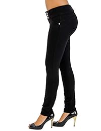 Fashion2Love Premium Stretch Cotton, Levantamiento de glúteos, Levanta Cola, Skinny Leg Fashion Pants