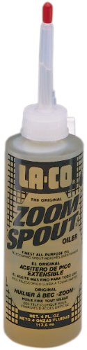 LA-CO Precision Spout Oiler Lubricating Oil, 4 oz Telescoping Bottle (Pack of 12)