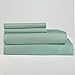Cambay Linens 400 Thread Count Cotton Sateen Queen Sheet Set, Aqua (Set of 4)
