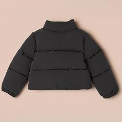 Amazon Essentials Girls' Cropped Full-Zip Puffer