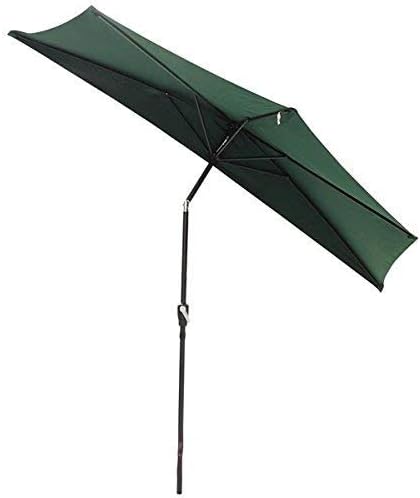 AMPERSAND SHOPS 10 Foot Patio Half Umbrella Off The Wall Tilt Green