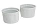 Bia Cordon Bleu Tall White Porcelain 16-Ounce Souffle, Set of 2