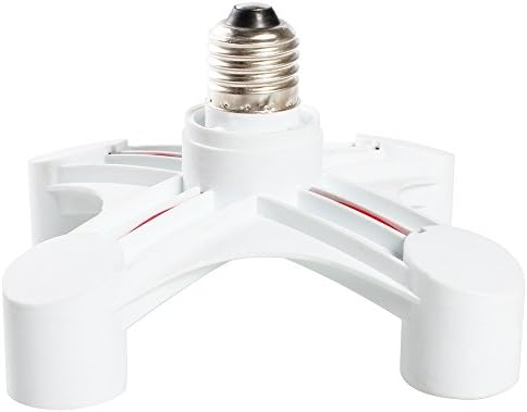 MUSGIC E27 to E27 4 Splitter LED Saving Energy Light Lamp Bulb Base Socket Convertor