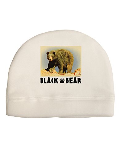 TooLoud Black Bear Watercolor Child Fleece Beanie Cap Hat