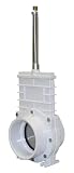 Valterra 6401P PVC Pneumatic Gate Valve, White, 4" Slip X Slip, Stainless Paddle