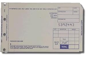 SENTINEL BUSINESS MACHINES 2-Part Short Credit Card Sales Slips (Pack of 100)