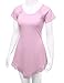 Doublju Lace Hem Asymmetrical Tunic Dress Top For Women With Plus Size BabyPink X Large
