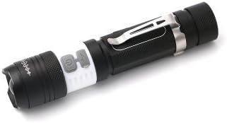 Tactical Flashlight USB Rechargeable Zoomable with Red Emergency Lights