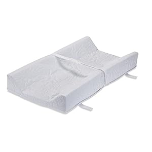LA Baby Contoured Waterproof Diaper Changing Pad, 32″ with Easy to Clean Quilted Cover – Made in USA. Non-Skid Bottom, Safety Strap, Fits All Standard Changing Tables/Dresser Tops