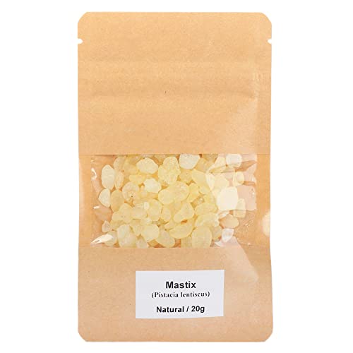NKlaus 60g mastic electa natural resin mastichum light yellow Pistacia lentiscus - 1st degree incense Chios Mastika incense resin from the mastic tree small tears of Chios 4007