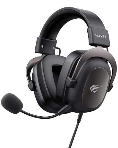 havit Gaming Headset mit Mikrofon - Gaming Kopfhörer [3,5mm Klinke für PC, Xbox und PlayStation] - Gamer Kopfhörer Over Ear [mit Noise Cancelling] - M