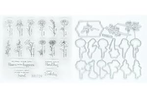 SRWVEYW 2025 Stamps and Dies,Mothers' Day Stamps for Card Making, DIY Various Festivals Album Scrapbooking Summer Birthdays Greeting Card (M1729)