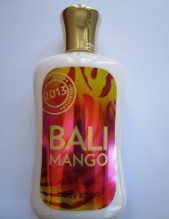 Bath and Body Works Bali Mango Lotion 8 Ounce Full Size Escape Collection Orange Yellow Label