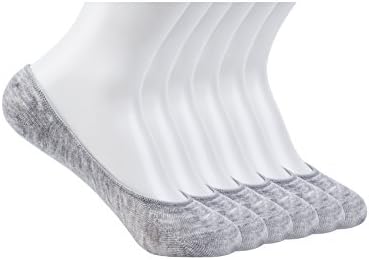 6 Pairs of Teenage Girls Bamboo No Show Socks Made From High Grade Material by (Grey)