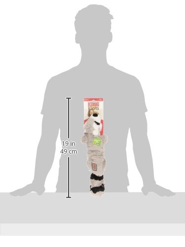 KONG Scrunch Knots Raccoon Dog Toy, Medium/Large
