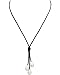 Pearlypearls 3 Freshwater Pearl Pendant Necklace on Black Leather Cord Jewelry for Women 18''