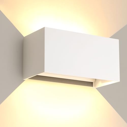 FUPE 25W Indoor/Outdoor Wall Light 3000K Warm White Modern, Adjustable Beam Angle, LED IP65 Waterproof