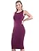 TAM WARE Women's Classic Slim Fit Sleeveless Midi Dress TWCWD051-BURGUNDY-US S/M(Tag Size M)