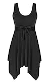 DANIFY Women's One Piece Swimsuit Plus Size Skirted Swimwear Cover up Swimdress 2-black IT56/US22