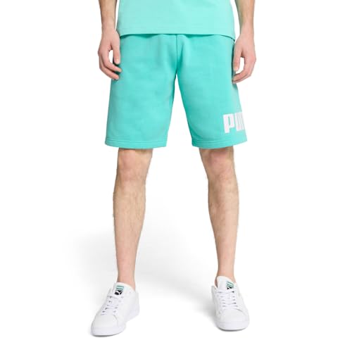 Puma Men's Big Logo Fleece 10" Shorts (Available in Big & Tall), Aquatic SS25,…