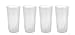 32 oz. (Ounce) Restaurant Tumbler Beverage Cup, Stackable Cups, Break-Resistant Commmerical Plastic, Set of 4 - Clear