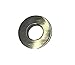 Bathlavish Sink Basin Trim Overflow Cover Brass Insert in Hole Round Caps Brushed Nickel