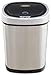 NINESTARS DZT-42-9 Automatic Touchless Motion Sensor Oval Trash Can, 11.1 Gal. 42 L., Stainless Steel
