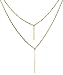 Simple Sequin Alloy Tassels Double Long Necklace