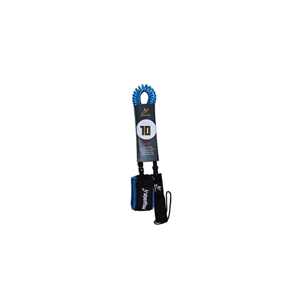A ALPENFLOW 10' Coiled SUP Leash Stand up Paddle Board Leg Rope 10ft Paddleboard Legrope Board