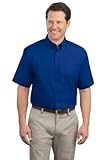 Port Authority Men's Short Sleeve Easy Care Shirt. M Yellow