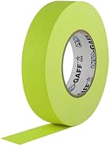 Pro Gaff RS127YE24X25 Fluorescent Matt Cloth Tape 24 mm x 25 yd Yellow view 2