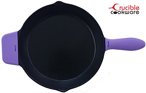 Silicone Hot Handle Pot Holder Mixed Set of 3 For Cast Iron Skillets, Mini Handle, Assist Handle , Handle Cover - Purple