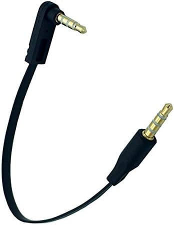 Gold Plated 4 pole flat 3.5mm Male angle to Male Stereo Audio AUX Cable