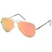 JETPAL Men & Womens Polarized Aviator UV400 Sunglasses - Polarized Copper Mirror Lens Gold Frame
