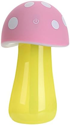 200ml Portable Mini USB Ultrasonic Mashroom Humidifer Diffuser With LED Lights, It's Cute Cool Mist Air Humidifier Purifiers For Baby Bedroom/Office/Yoga/Spa (Pink)
