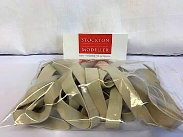 Giant Heavy Duty Thick White Rubber Elastic Bands (8" x 1/2") 200 x 12.5 mm Pack of 10 useful for Stationery, Modelling etc