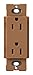 Lutron Claro 15 Amp Duplex Outlet, SCR-15-TC, Terracotta